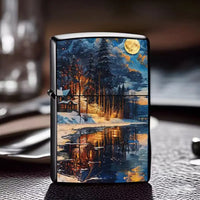 SHMMELZ Winter Landscape Artistic Refillable Lighter Shell
