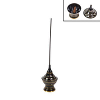 ZenN - Brass Black & Golden Mini Incense Burner (Stick/Cone)