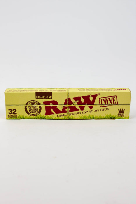 Cône pré-roulé bio RAW King size – 32/paquet