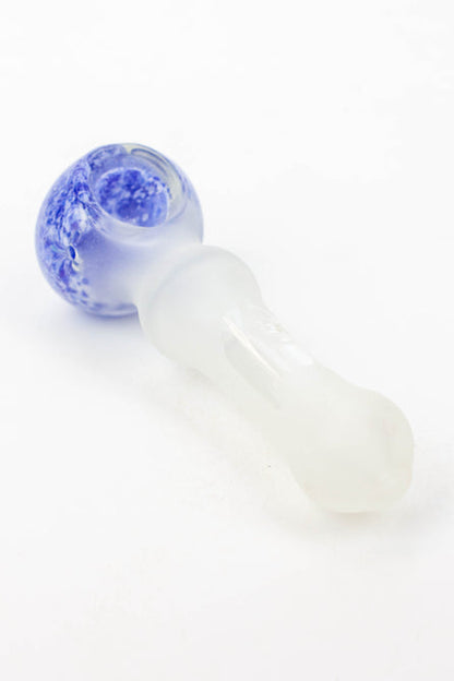 Pipe à main en verre souple givré - 4,5"