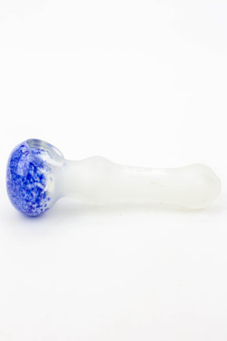 Pipe à main en verre souple givré - 4,5"