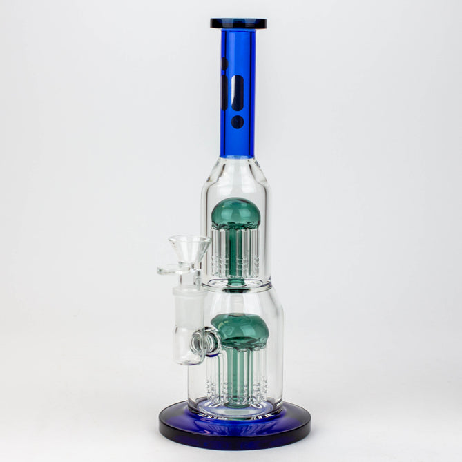 Infyniti Glass 11" Double Percolator Glass Bubbler