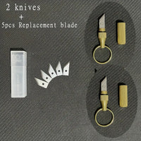 Mini Brass Keychain Pocket Knife