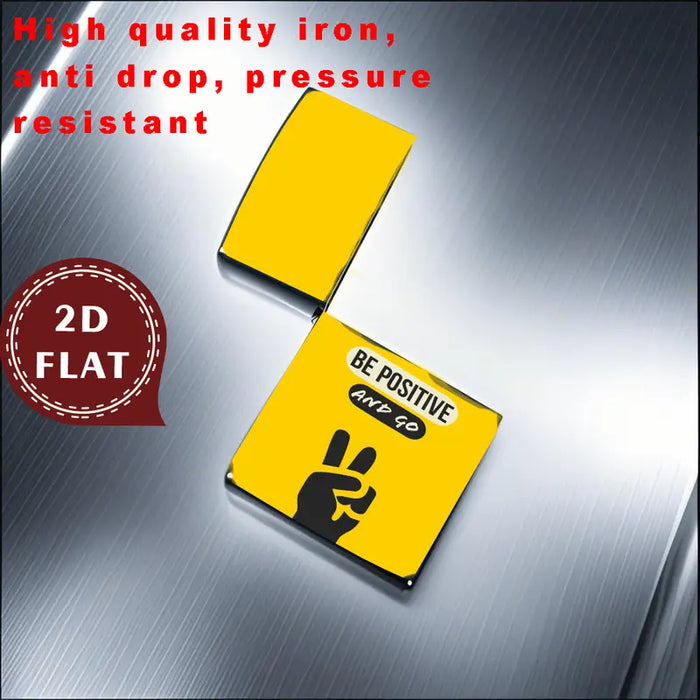 Retro Inspirational Quote & Peace Sign Pattern Lighter Shell