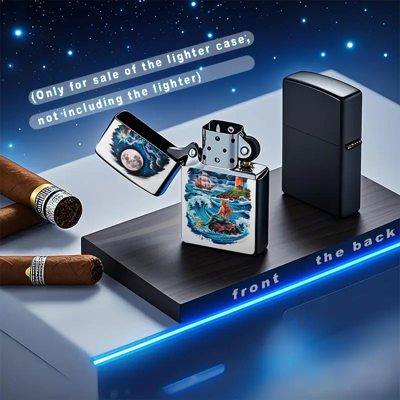 2D Retro Mermaid Moonlit Sea Lighter Shell