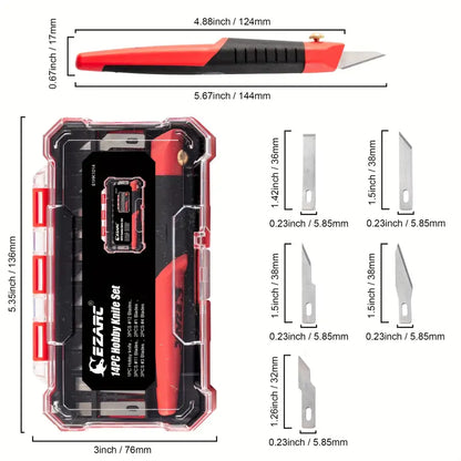 EZARC 14 Piece Hobby Knife Set