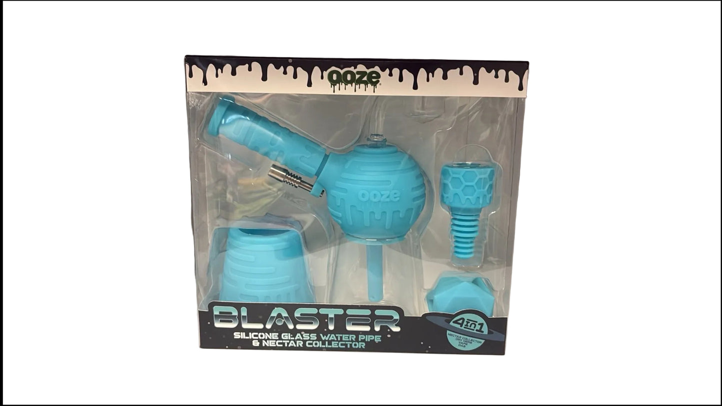 Ooze Blaster Silicone Glass 4-In-1 Hybrid Rig and Bong