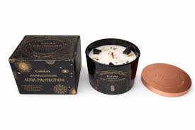 Goloka -  Manifestations Aura Protection Black Obsidian Candle - 9oz