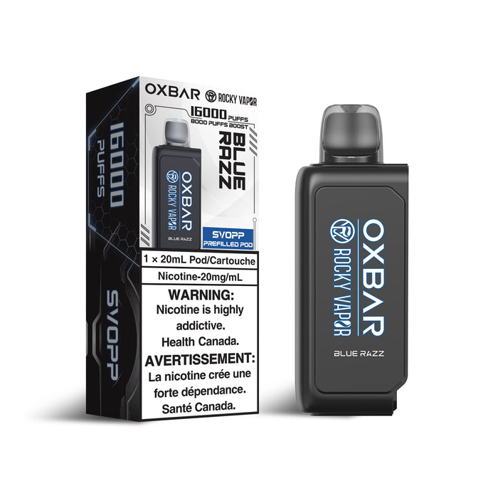 OXBAR x Rocky Vapor SVOPP 16000 Puff Pods Blue Razz