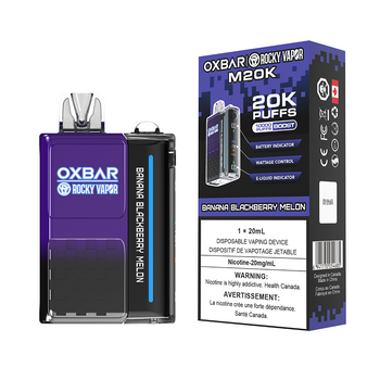 Vape jetable rechargeable OXBAR X Rocky Vapor M20K Puff 20 ml