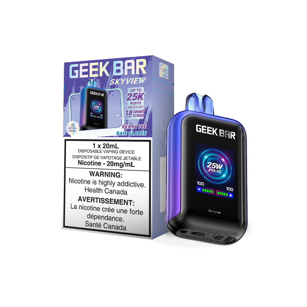 Geek Bar Skyview 250000 Puff Disposable Vape 20ml Berry Ice