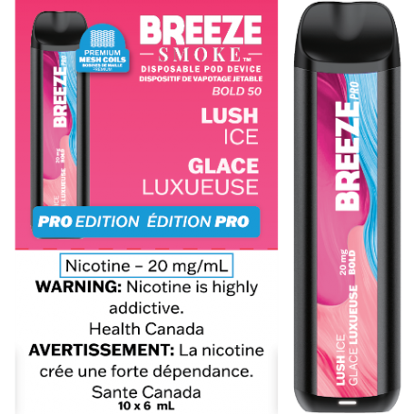 Vape jetable Breeze Pro 2000 bouffées 6 ml