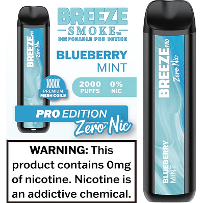 Breeze Pro Zero Nic Disposable 2000 Puff Vape 6ml