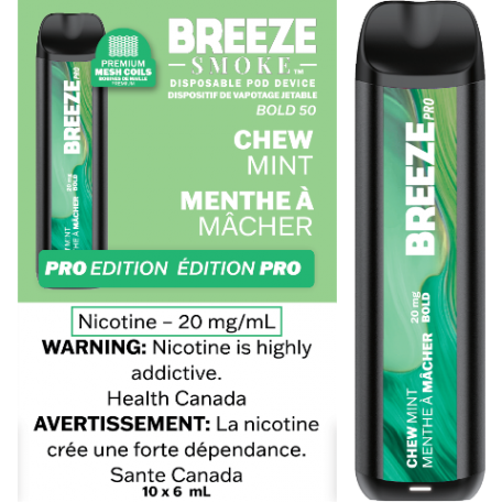 Vape jetable Breeze Pro 2000 bouffées 6 ml