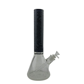 14″ 7mm Deep Sand Blasting Beaker w/ Colour Top
