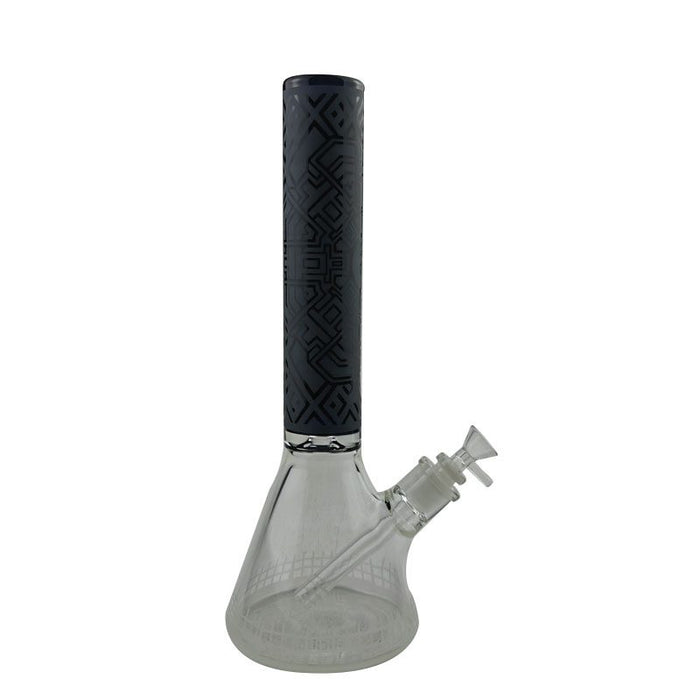 14″ 7mm Deep Sand Blasting Beaker w/ Colour Top