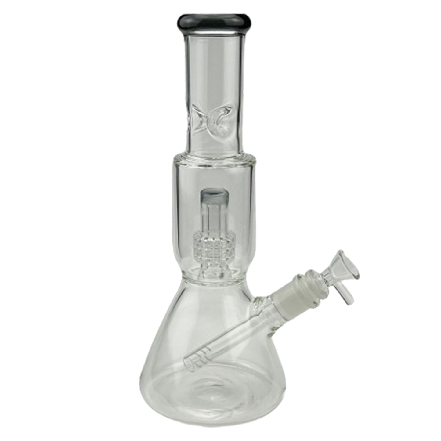 12" Beaker Base Glass Bong Tire Percolator with Inline Ash Catcher