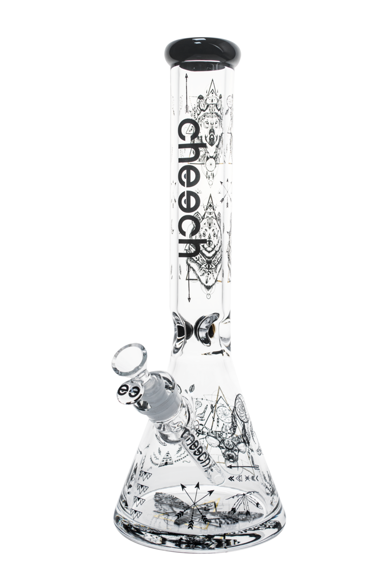 Bong Cheech Glass 16" 12mm avec décalcomanies pour animaux spirituels