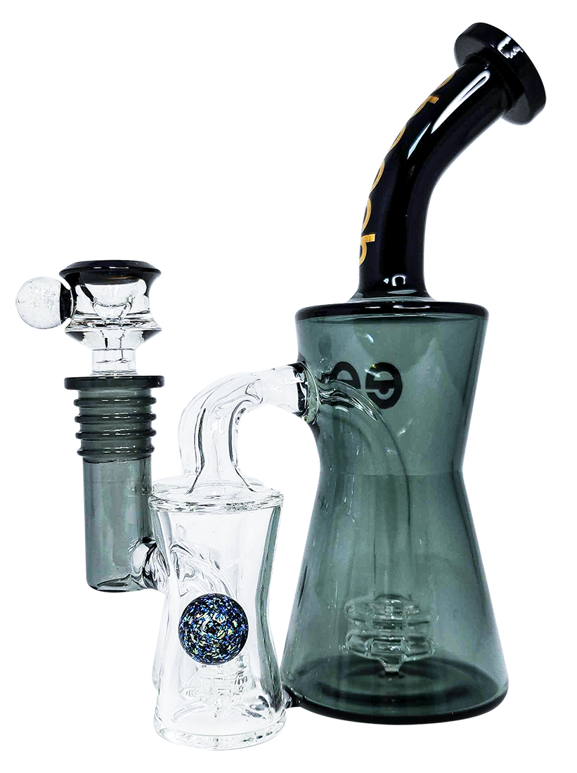 Cheech Glass 8” Double Recycler