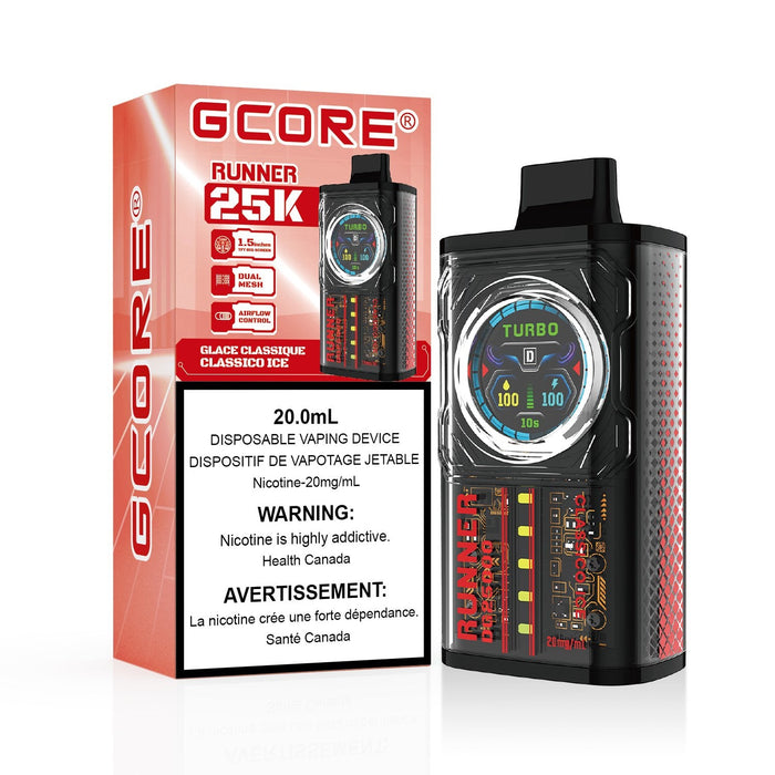 GCore Runner 25k 25000 Puff Vape jetable 20 ml