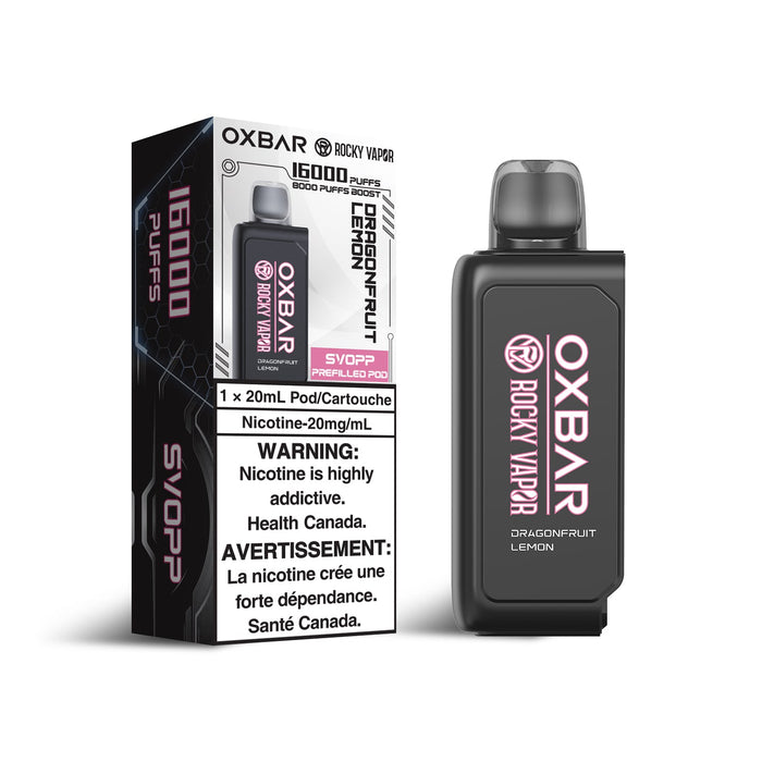 OXBAR x Rocky Vapor SVOPP 16000 Puff Pods Dragonfruit Lemon