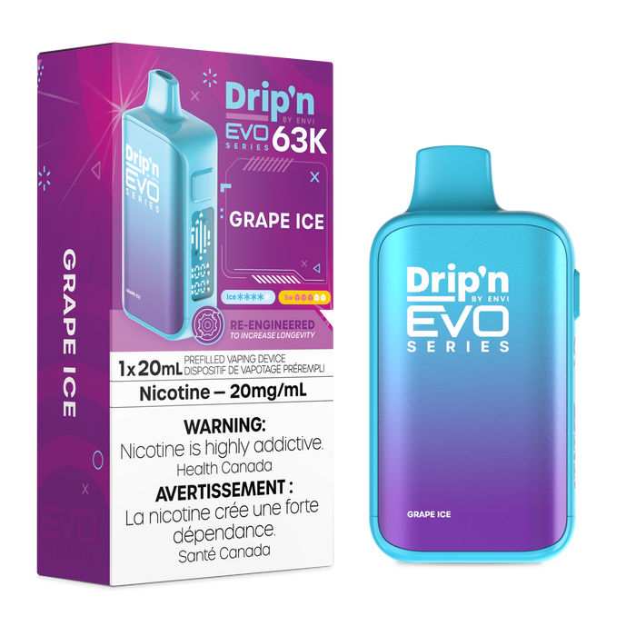 ENVI Drip'n EVO 63K Rechargeable Disposable Vape 20mL