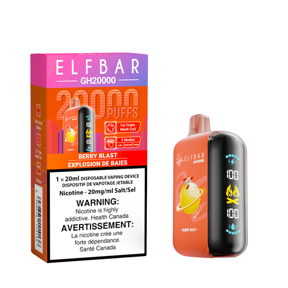 ELF Bar Vape jetable rechargeable GH20000 Puff Elfbar 20 ml