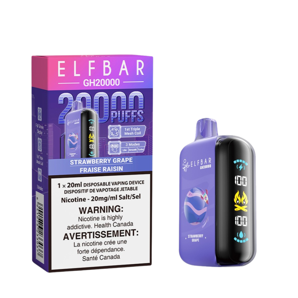 ELF Bar Vape jetable rechargeable GH20000 Puff Elfbar 20 ml