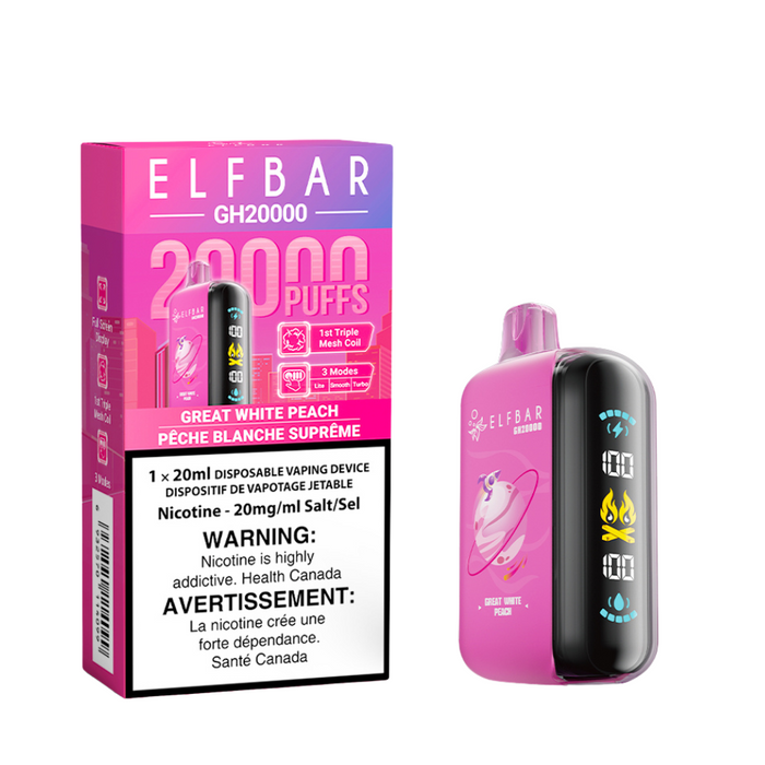 ELF Bar Rechargeable Disposable Vape GH20000 Puff Elfbar 20ml