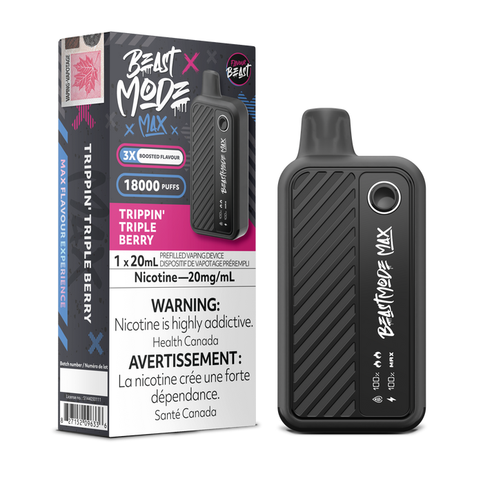 Flavour Beast Mode MAX 18000 Puff Disposable Vape Trippin Triple Berry