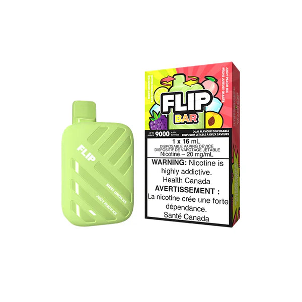 Flip Bar jetable 2 en 1 9000 bouffées rechargeables 16 ml