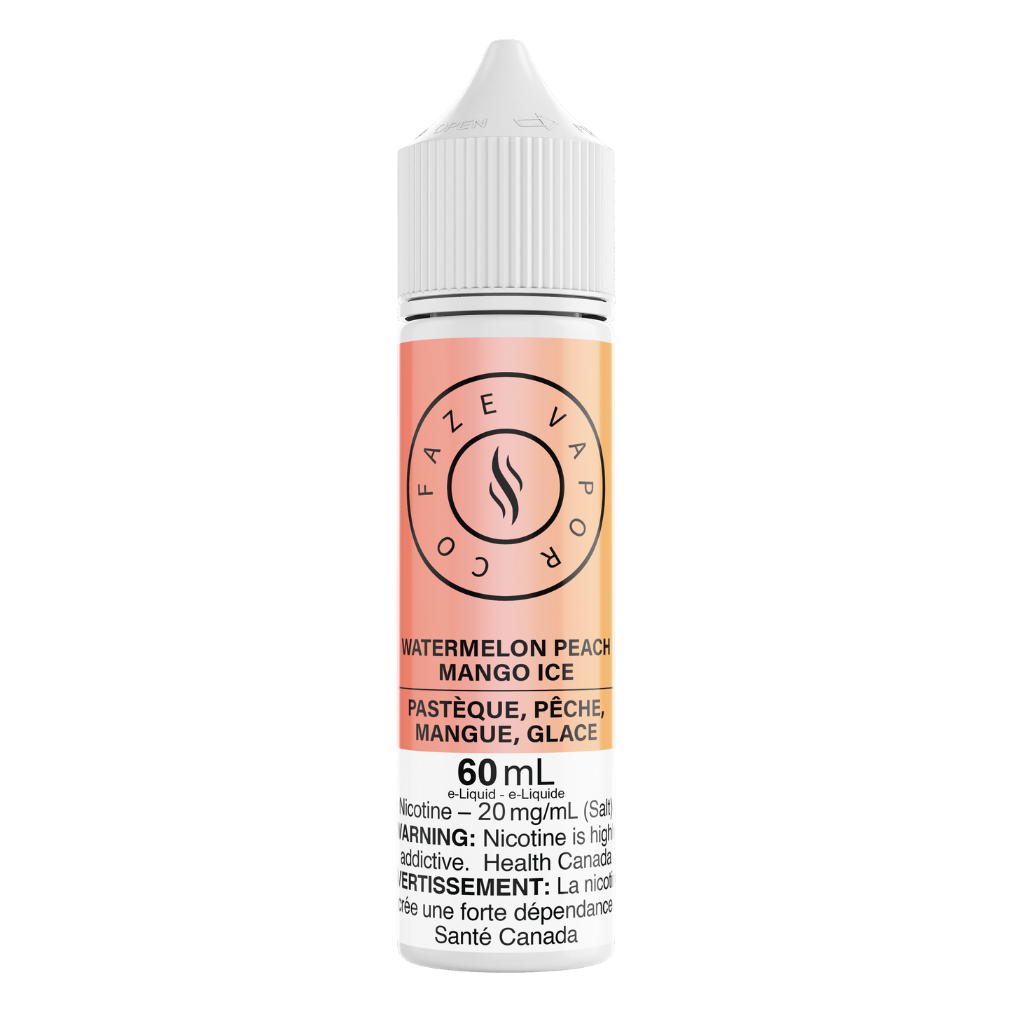 Faze Vapor Co 60 mL Salts - Watermelon Peach Mango Ice