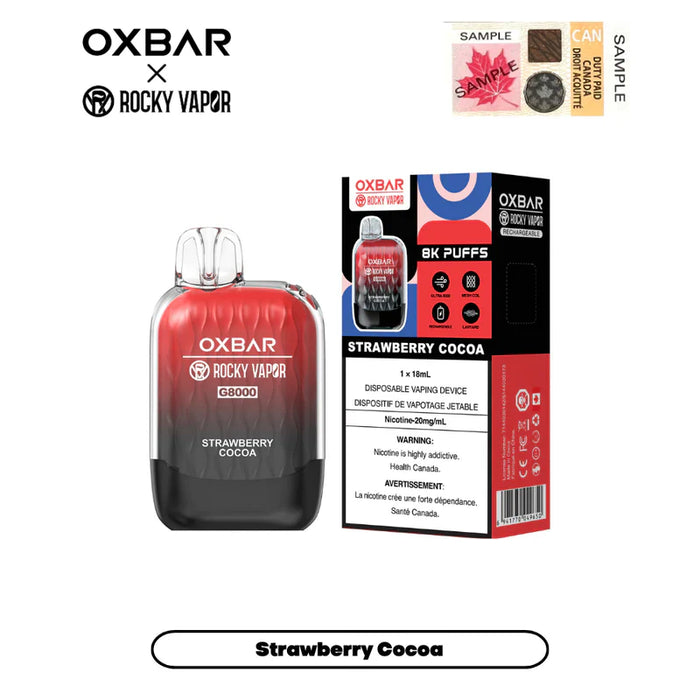 OXBAR X Rocky Vapor G8000 Rechargeable Disposable Vape 18ml