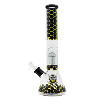 Bong Killa Bees Beaker de 16 po avec percolateur d'arbre et récupérateur de glace Protect Ya Neck