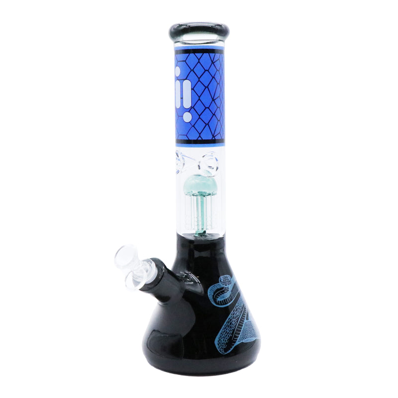 Infyniti Untamed 14" 7mm Classic Beaker Water Bong - Cobra front side view