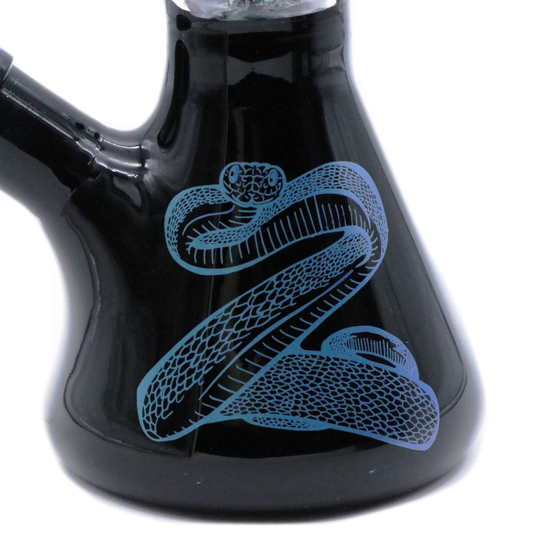 Infyniti Untamed 14" 7mm Classic Beaker Water Bong - Cobra beaker snake close up