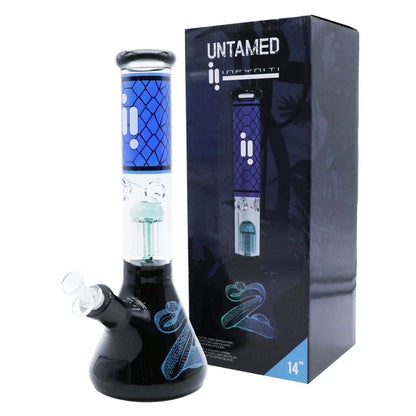 Infyniti Untamed 14" 7mm Classic Beaker Water Bong - Cobra with box