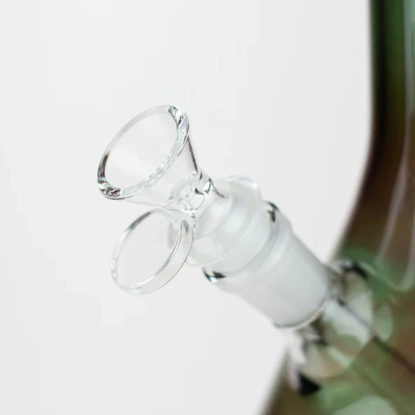 Infyniti 12" Green tube glass water bong