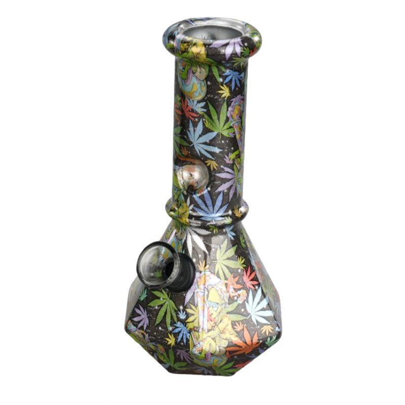 6” Colour Leaf Prism Hex Bong Series