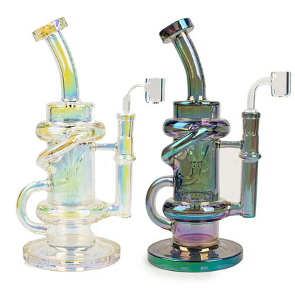 Red Eye Tek® - 9.5" Tall Metallic Terminator Finish Glitch Klein Recycler Rig