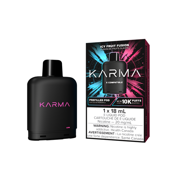 KARMA 10000 Puff 18mL X Compatible Replacement Pods Icy Fruit Fusion