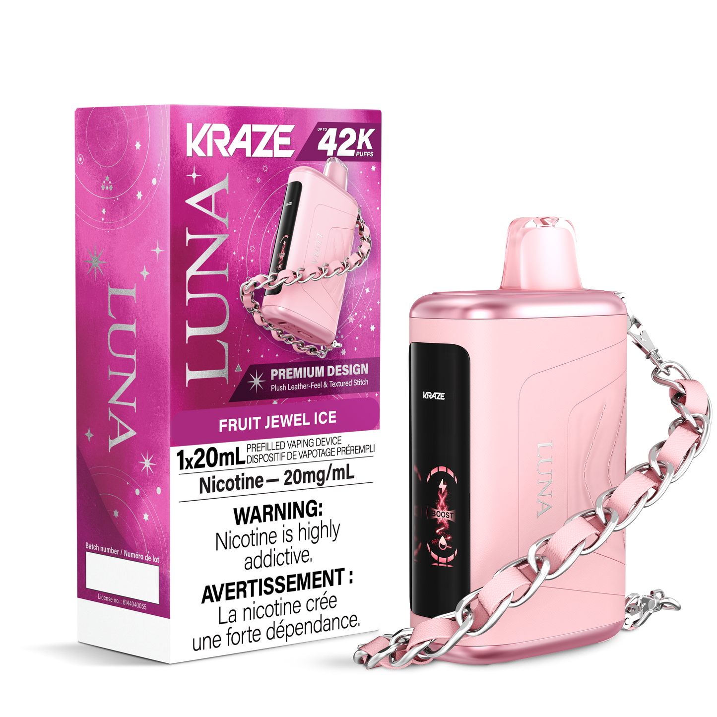 Kraze Luna Rechargeable Disposable Vape 20ml