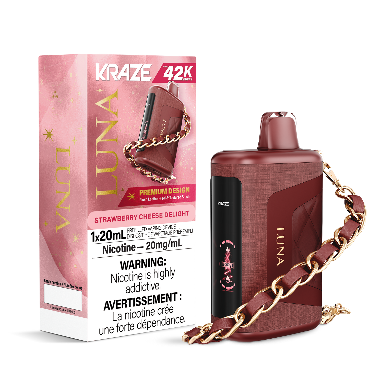 Kraze Luna Rechargeable Disposable Vape 20ml