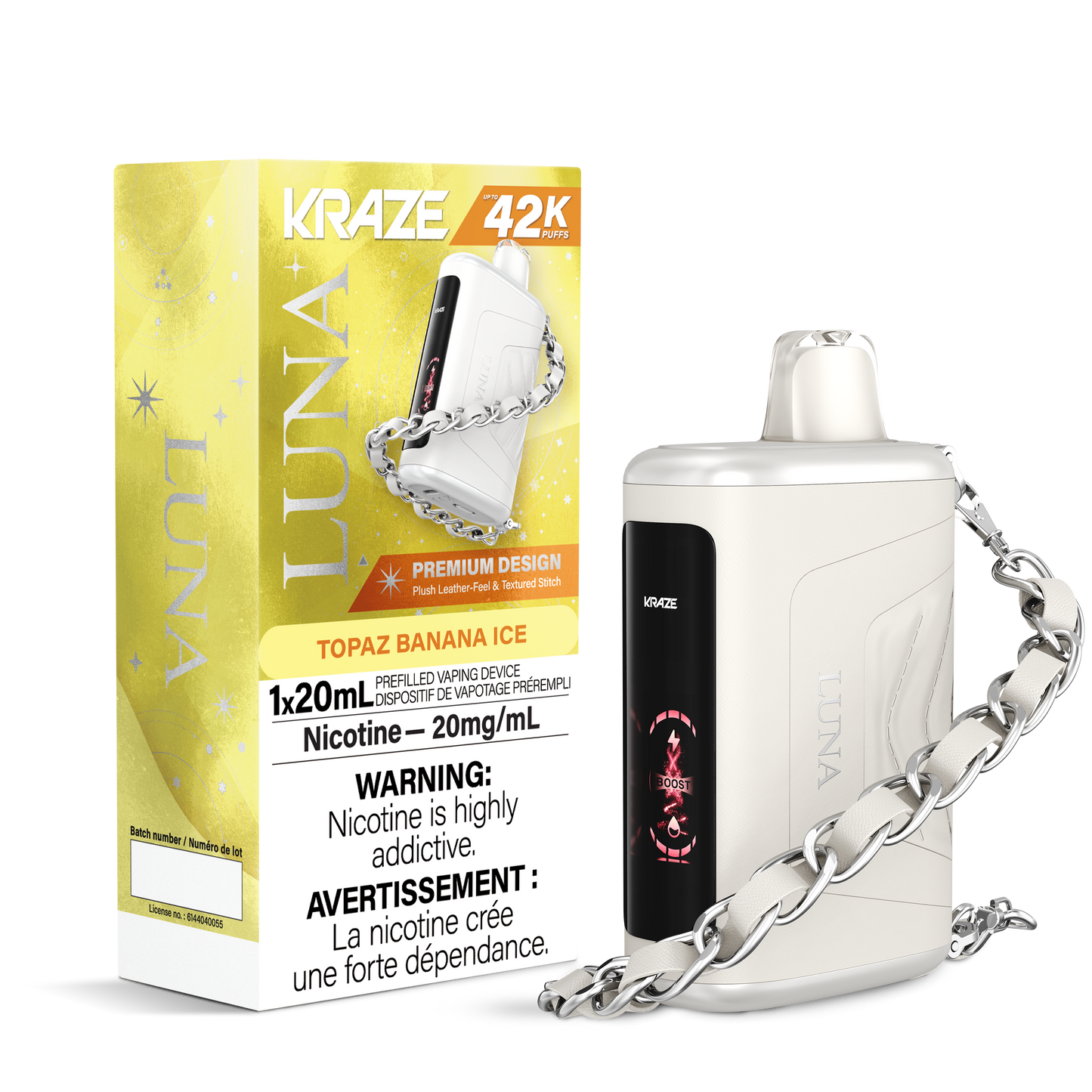 Kraze Luna Rechargeable Disposable Vape 20ml