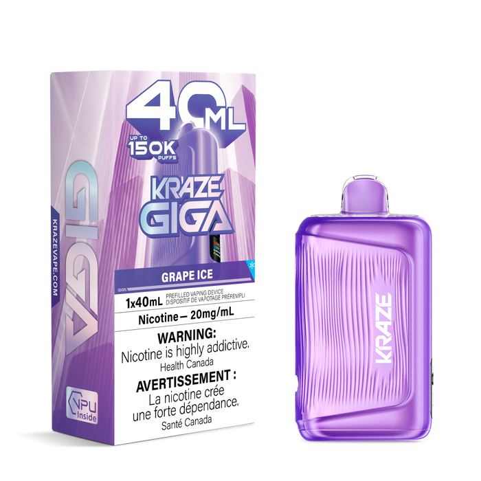 Kraze Giga Rechargeable Disposable Vape 40mL