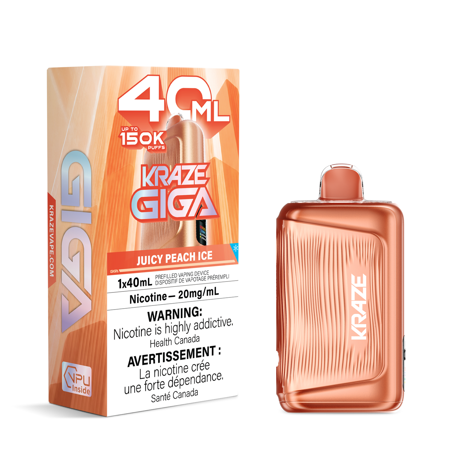 Kraze Giga Rechargeable Disposable Vape 40mL