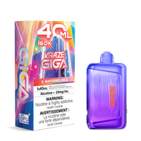 Kraze Giga Rechargeable Disposable Vape 40mL