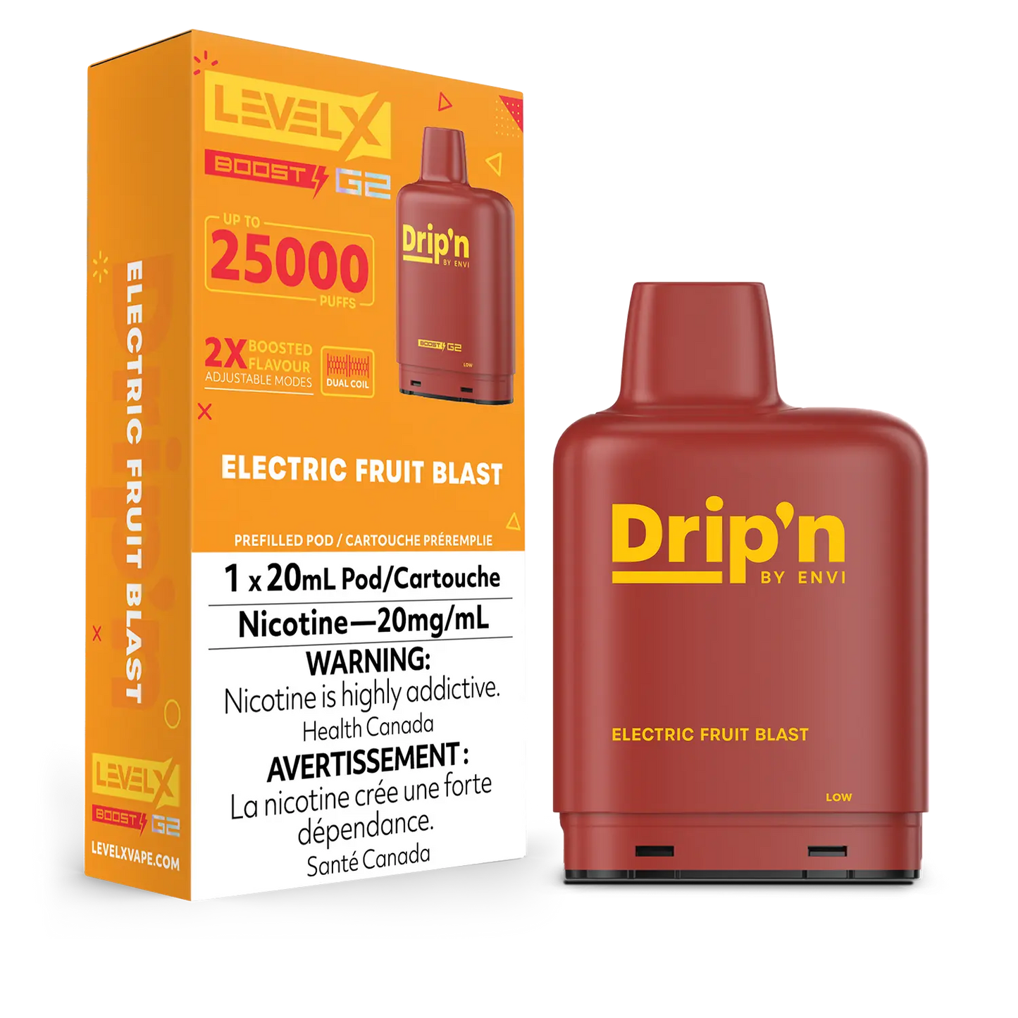 Pod de remplacement Level X Envi Drip'n Boost 20 ml 15 000 bouffées