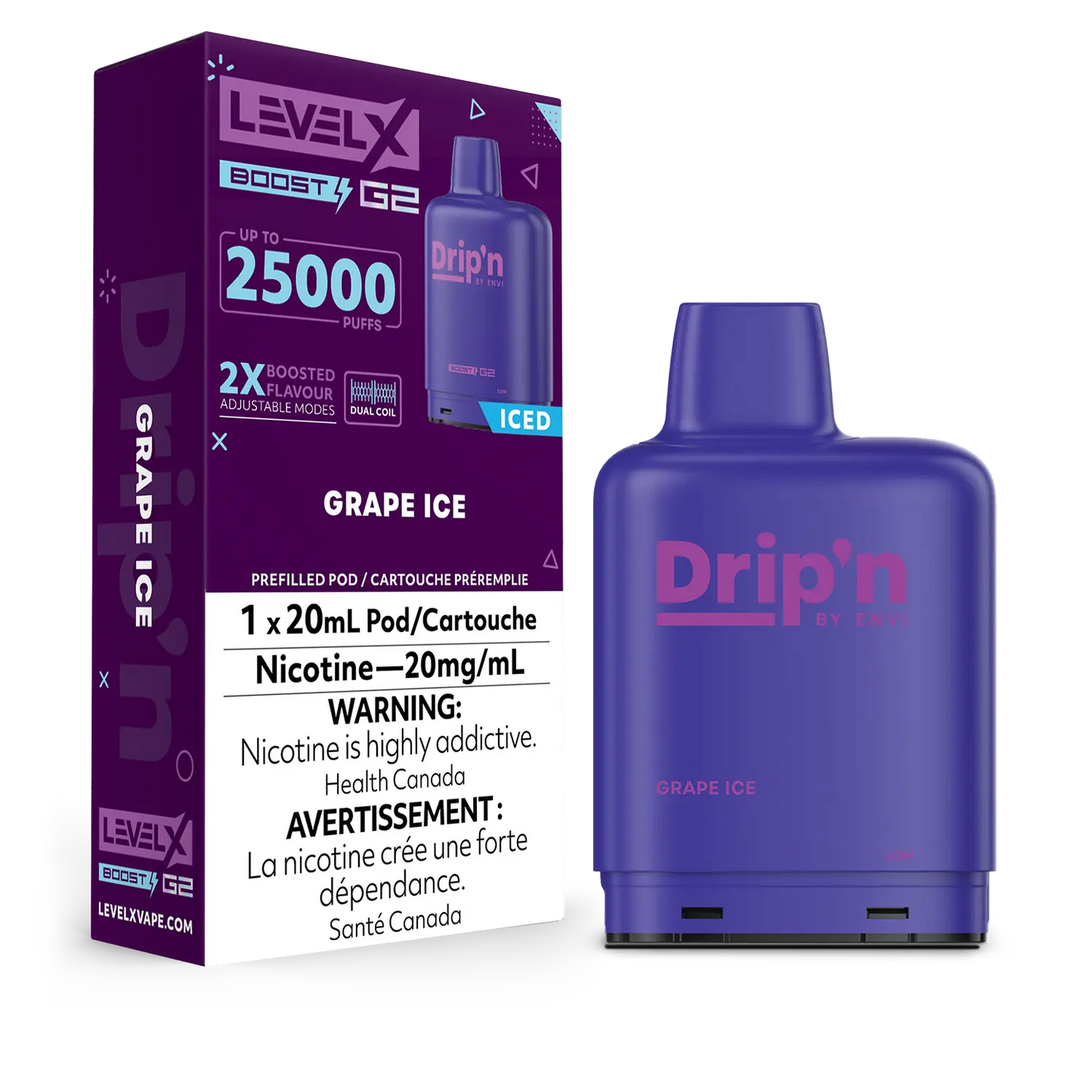 Pod de remplacement Level X Envi Drip'n Boost 20 ml 15 000 bouffées