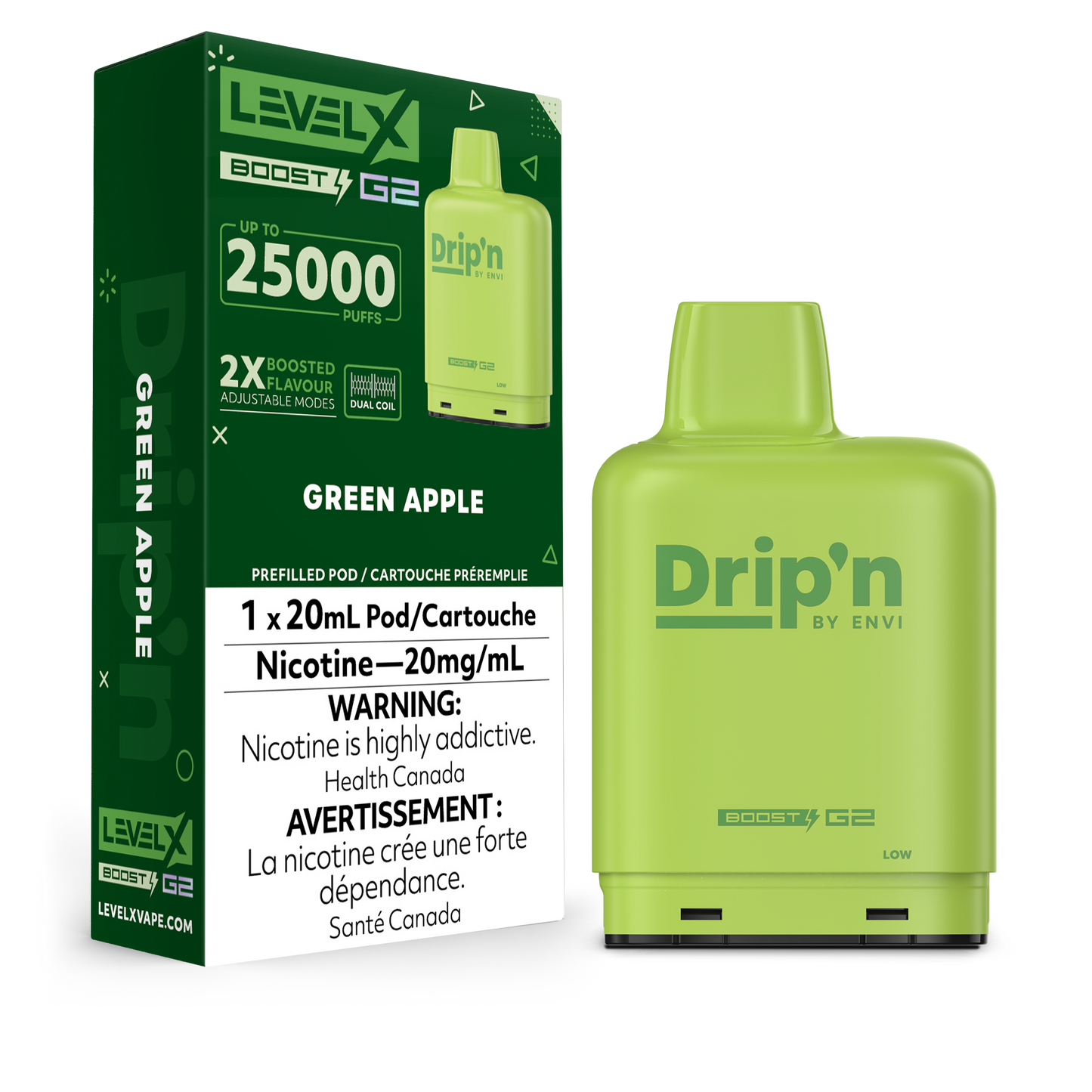 Pod de remplacement Level X Envi Drip'n Boost 20 ml 15 000 bouffées